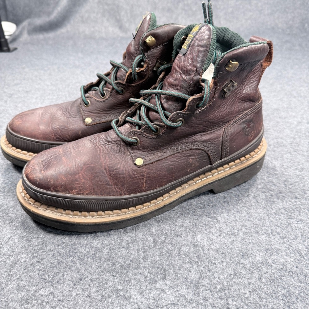 Georgia Giant Mens 6 Inch Leather Work Boots Brown G6274 Size 10 M
